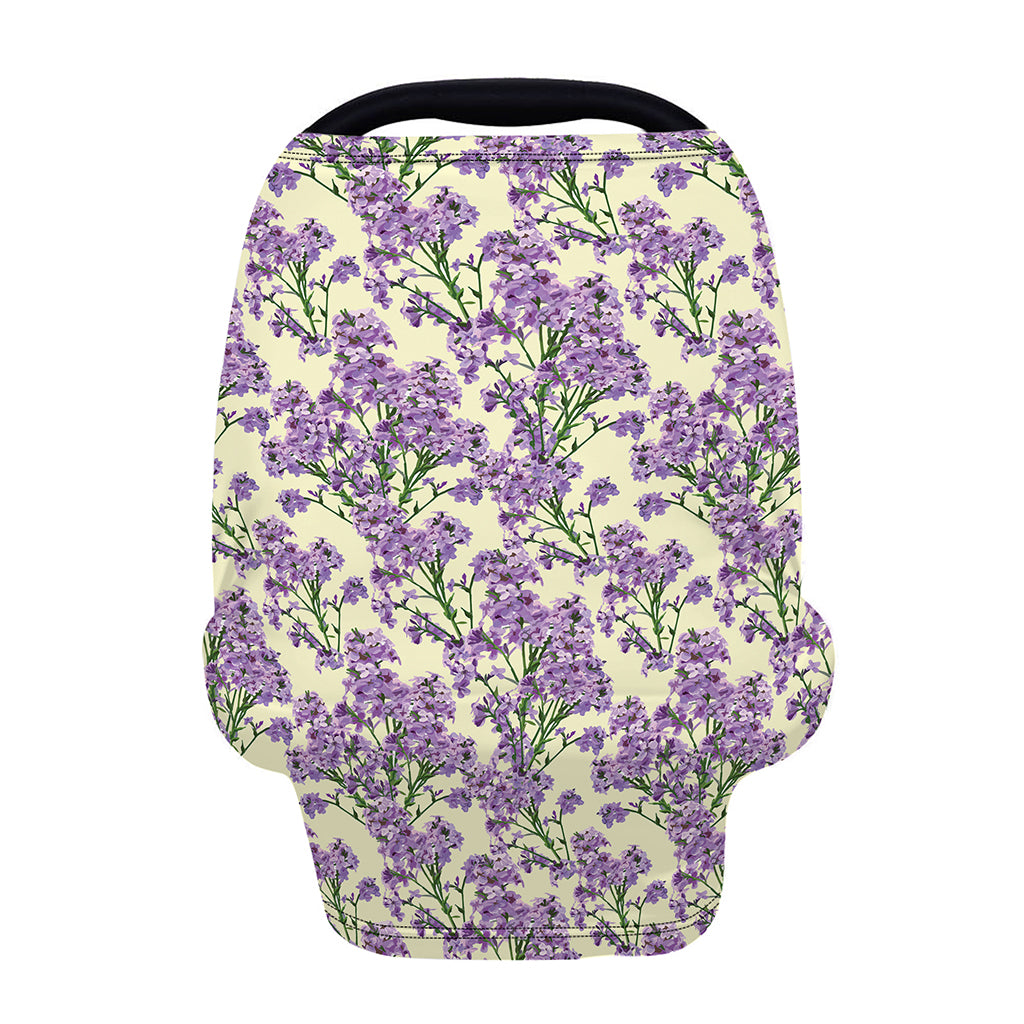 Watercolor Lavender Pattern Print Baby Seat Cover