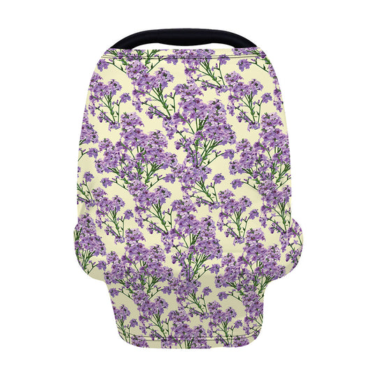 Watercolor Lavender Pattern Print Baby Seat Cover