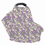 Watercolor Lavender Pattern Print Baby Seat Cover