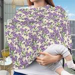 Watercolor Lavender Pattern Print Baby Seat Cover