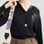 Watercolor Lavender Pattern Print Bag Strap