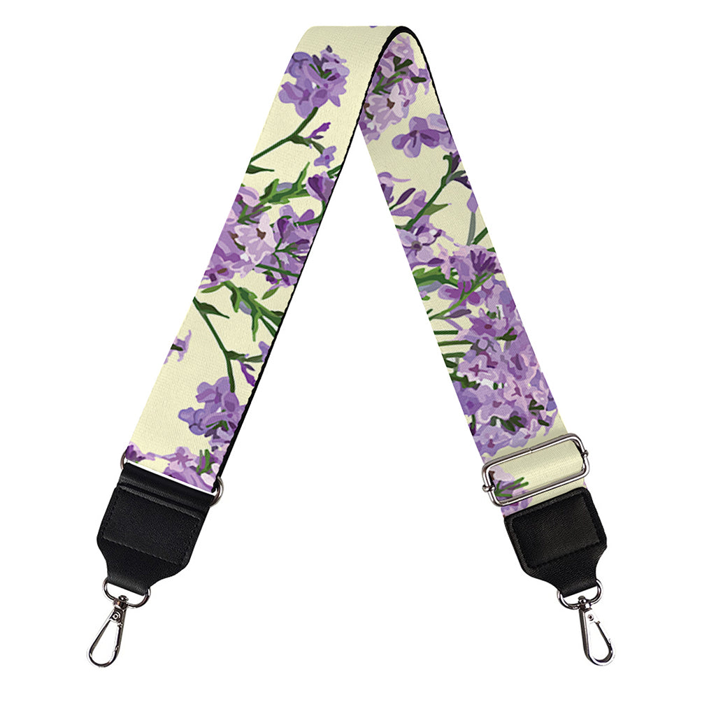 Watercolor Lavender Pattern Print Bag Strap