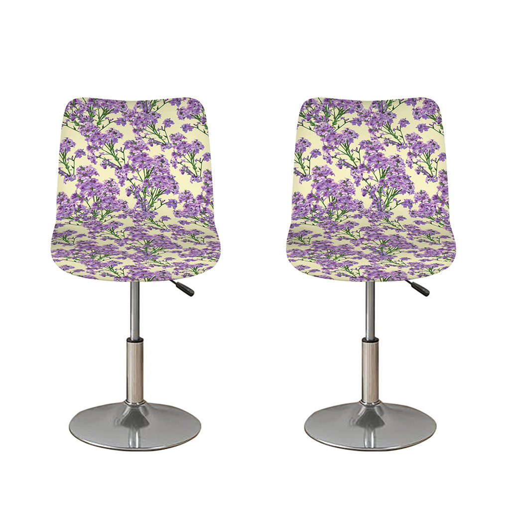 Watercolor Lavender Pattern Print Bar Stool Covers