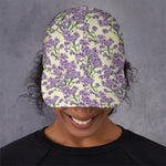 Watercolor Lavender Pattern Print Baseball Cap