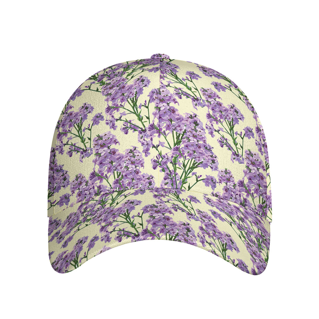 Watercolor Lavender Pattern Print Baseball Cap