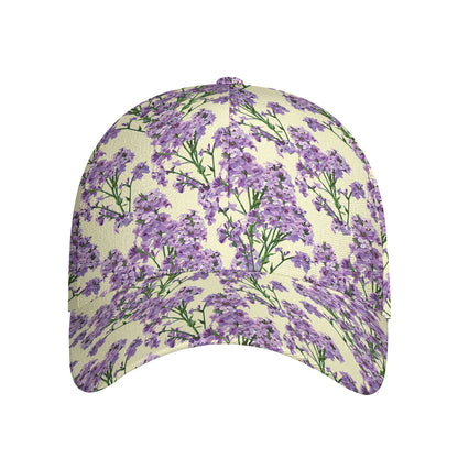 Watercolor Lavender Pattern Print Baseball Cap