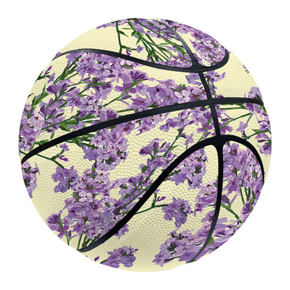 Watercolor Lavender Pattern Print Basketball