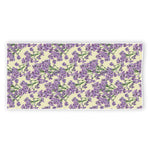 Watercolor Lavender Pattern Print Beach Towel