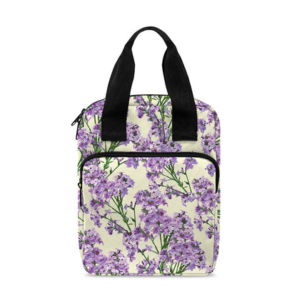 Watercolor Lavender Pattern Print Bible Tote Bag