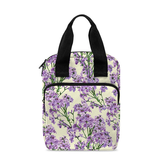 Watercolor Lavender Pattern Print Bible Tote Bag