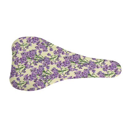 Watercolor Lavender Pattern Print Bicycle Seat Cover