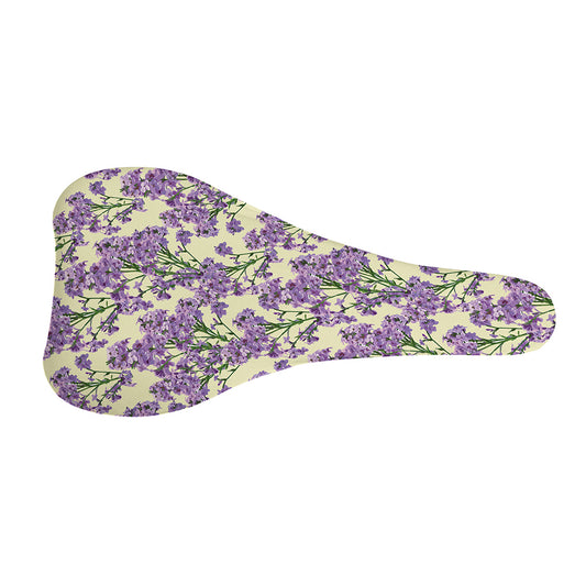 Watercolor Lavender Pattern Print Bicycle Seat Cover