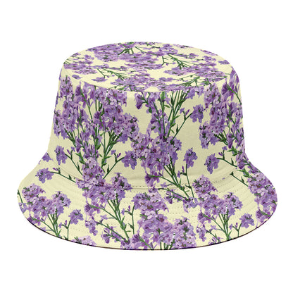 Watercolor Lavender Pattern Print Bucket Hat