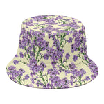 Watercolor Lavender Pattern Print Bucket Hat