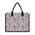 Watercolor Lavender Pattern Print Canvas Tote Bag
