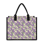 Watercolor Lavender Pattern Print Canvas Tote Bag