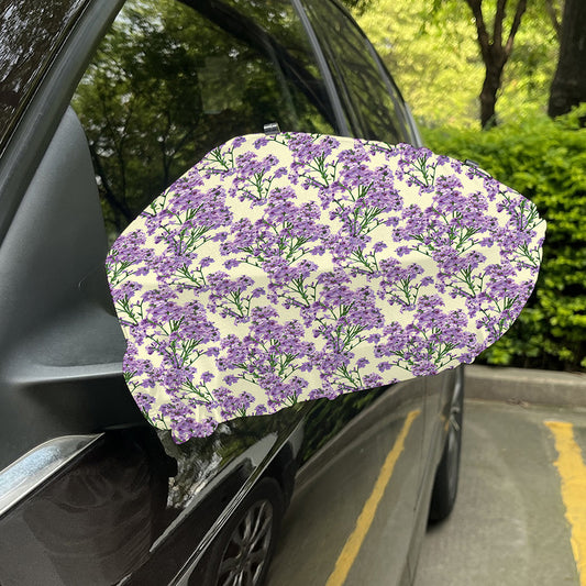 Watercolor Lavender Pattern Print Car Side Mirror Covers