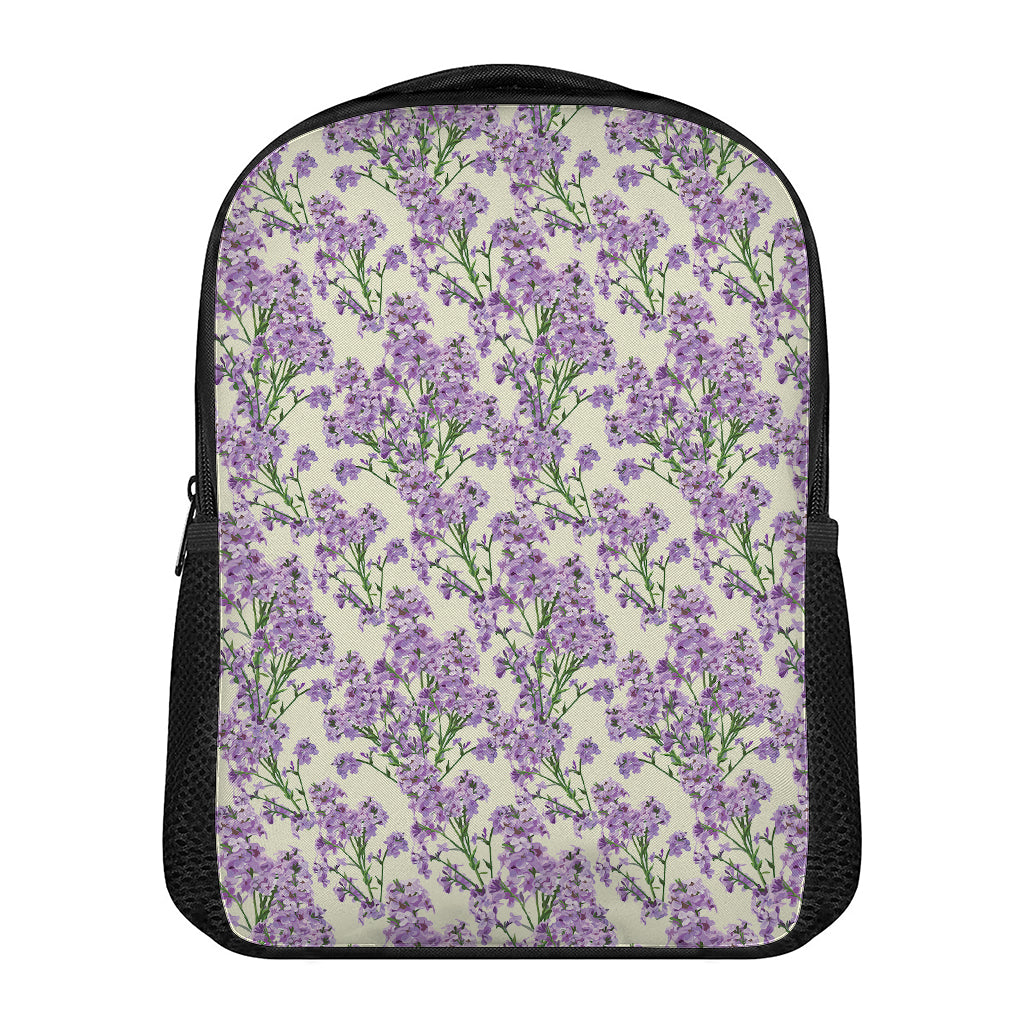 Watercolor Lavender Pattern Print Casual Backpack