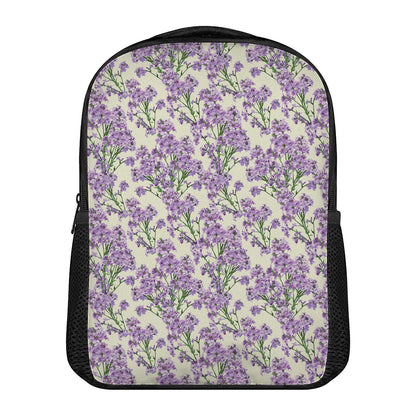 Watercolor Lavender Pattern Print Casual Backpack