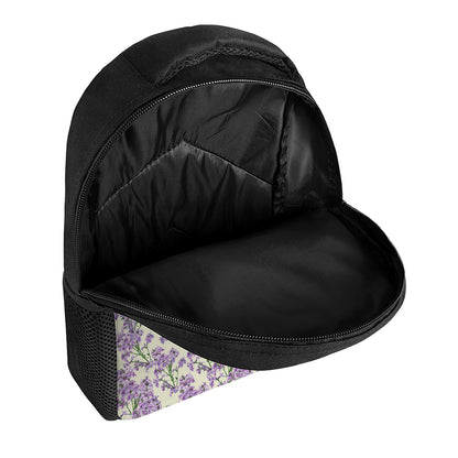 Watercolor Lavender Pattern Print Casual Backpack