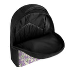 Watercolor Lavender Pattern Print Casual Backpack