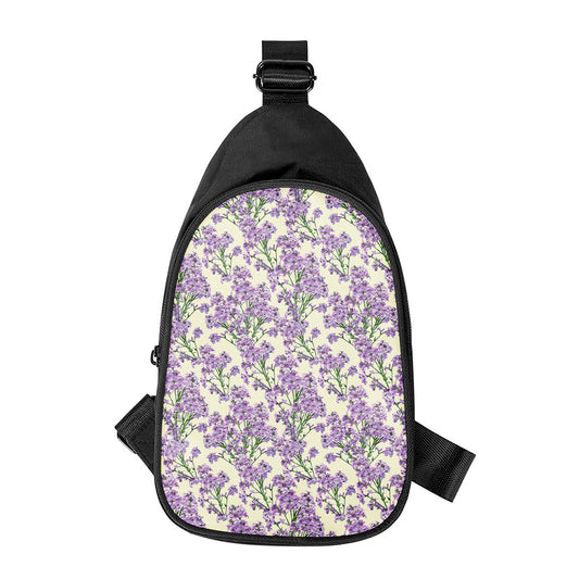 Watercolor Lavender Pattern Print Chest Bag