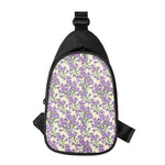 Watercolor Lavender Pattern Print Chest Bag