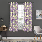 Watercolor Lavender Pattern Print Curtain