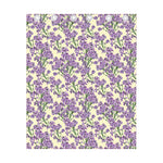 Watercolor Lavender Pattern Print Curtain