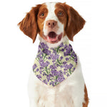 Watercolor Lavender Pattern Print Dog Bandana