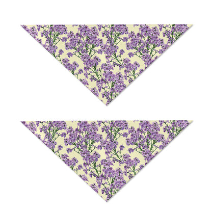 Watercolor Lavender Pattern Print Dog Bandana