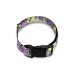 Watercolor Lavender Pattern Print Dog Collar