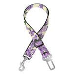 Watercolor Lavender Pattern Print Dog Seat Belt