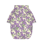 Watercolor Lavender Pattern Print Dog Zip Up Hoodie