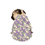 Watercolor Lavender Pattern Print Dog Zip Up Jacket