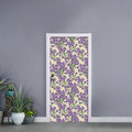 Watercolor Lavender Pattern Print Door Sticker