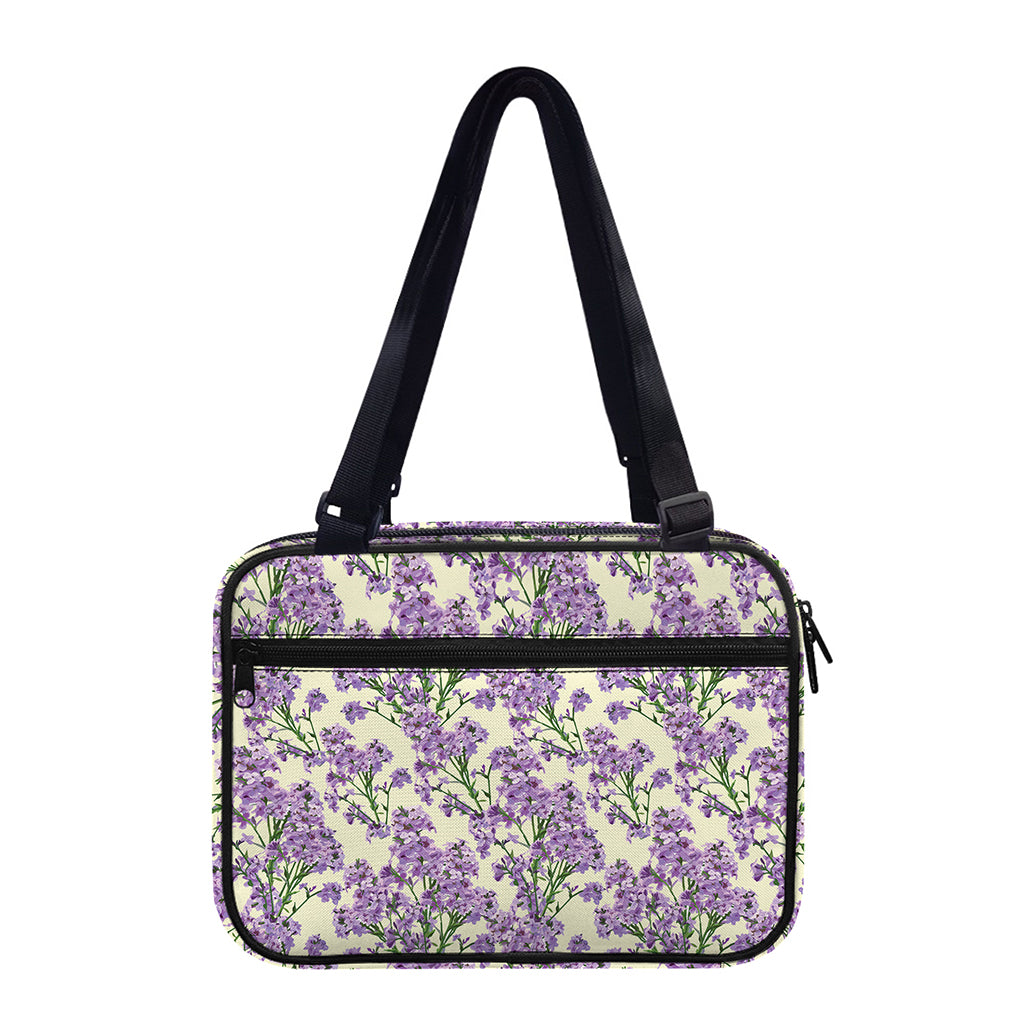 Watercolor Lavender Pattern Print Double Strap Bible Bag