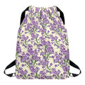 Watercolor Lavender Pattern Print Drawstring Backpack