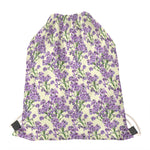 Watercolor Lavender Pattern Print Drawstring Bag