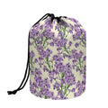 Watercolor Lavender Pattern Print Drawstring Makeup Bag