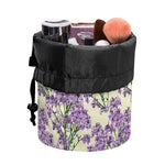 Watercolor Lavender Pattern Print Drawstring Makeup Bag