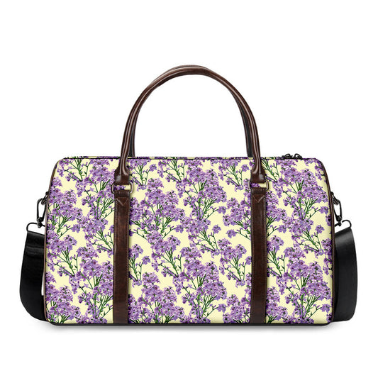 Watercolor Lavender Pattern Print Duffle Bag