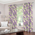 Watercolor Lavender Pattern Print Extra Wide Grommet Curtains