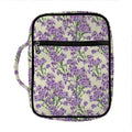 Watercolor Lavender Pattern Print Front Pocket Bible Bag