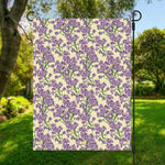 Watercolor Lavender Pattern Print Garden Flag