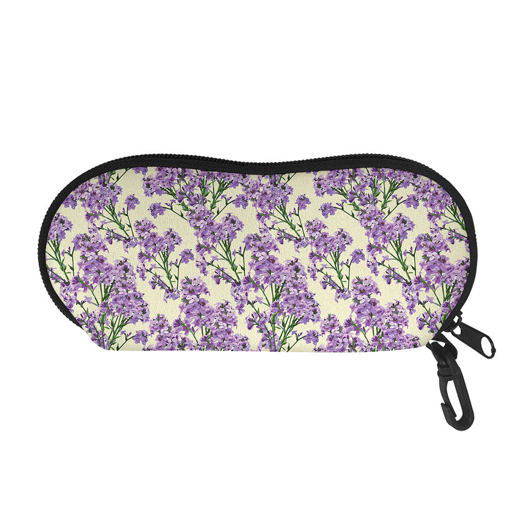 Watercolor Lavender Pattern Print Glasses Case