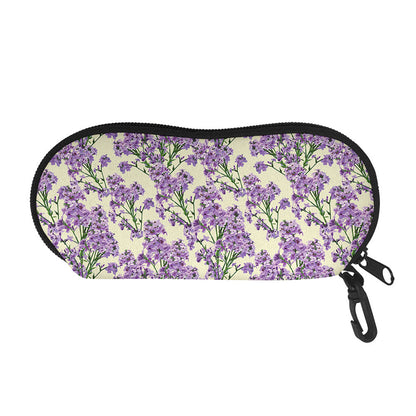 Watercolor Lavender Pattern Print Glasses Case