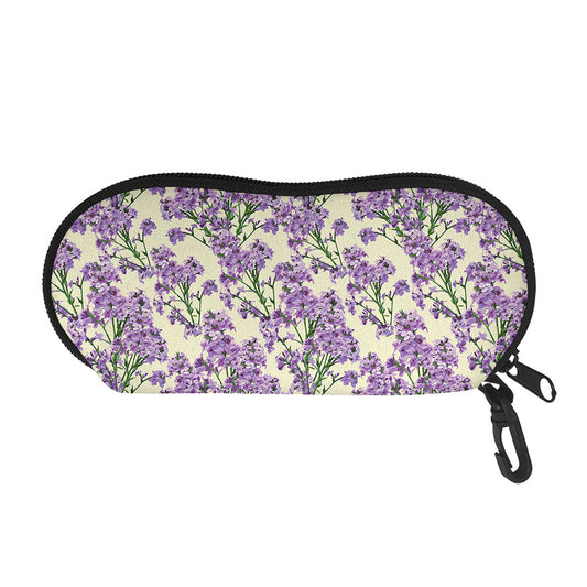 Watercolor Lavender Pattern Print Glasses Case