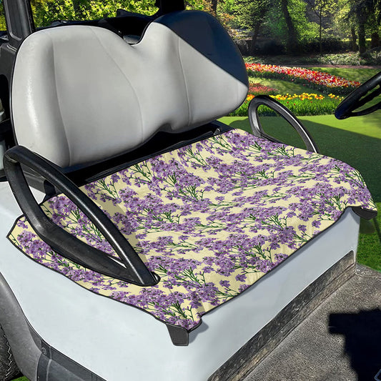 Watercolor Lavender Pattern Print Golf Cart Seat Cover
