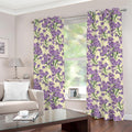 Watercolor Lavender Pattern Print Grommet Curtains